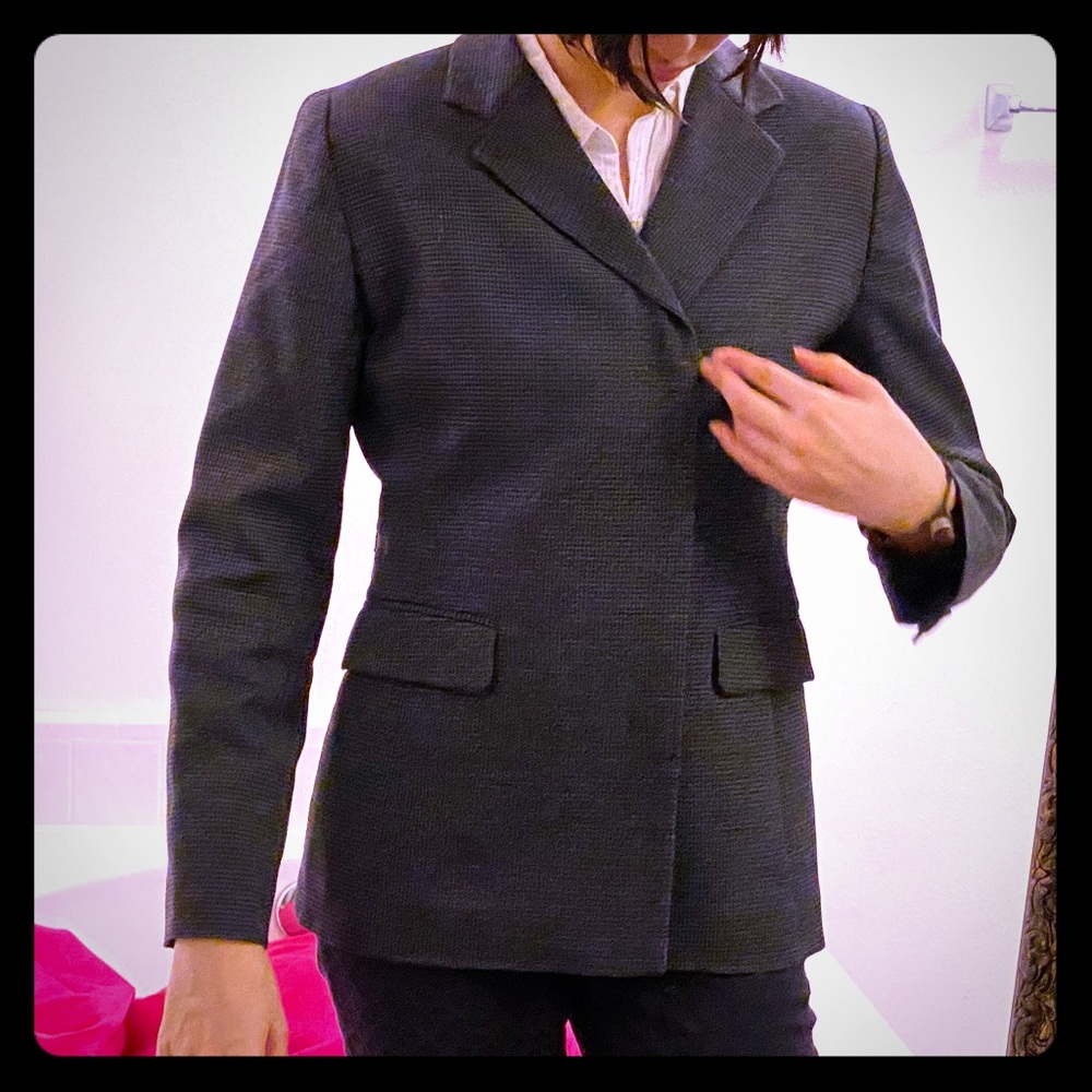 Comme Ca Ism Grey checkers Jacket Blazer Size 40 S